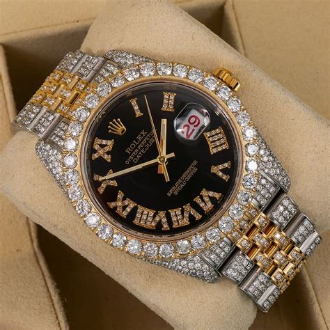 black rolex band diamond rolex sign|black rolex watches for men.